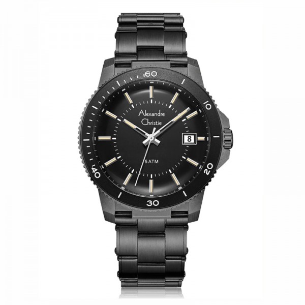 Alexandre Christie AC 6141 Black Grey Steel MDBIGBA Alexandre Christie AC 6141 Black Grey Steel MDBIGBA